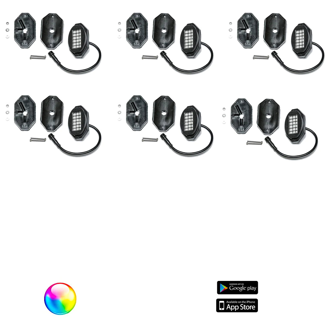 5150 Whips 187 Style Rock Lights W/ Control Harness image 1