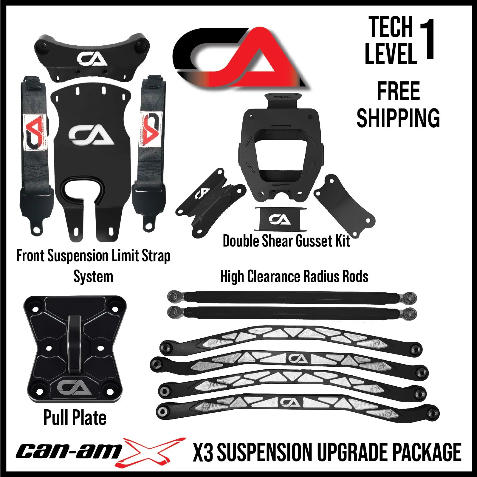 Can-Am X3 Suspension Kit Level 1 - Ca Tech image 0