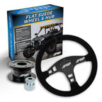 PRP Flat Suede Steering Wheel Kit with Quick Release Hub for Polaris RZR, Can Am X3, Arctic Cat Wildcat, EZ-GO, GEM, John Deere Gator