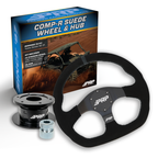 PRP Suede D-Shape Steering Wheel Kit with Quick Release Hub for Yamaha YXZ, Viking, Wolverine, Rhino