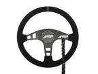Heated Flat Suede Steering Wheel, Black