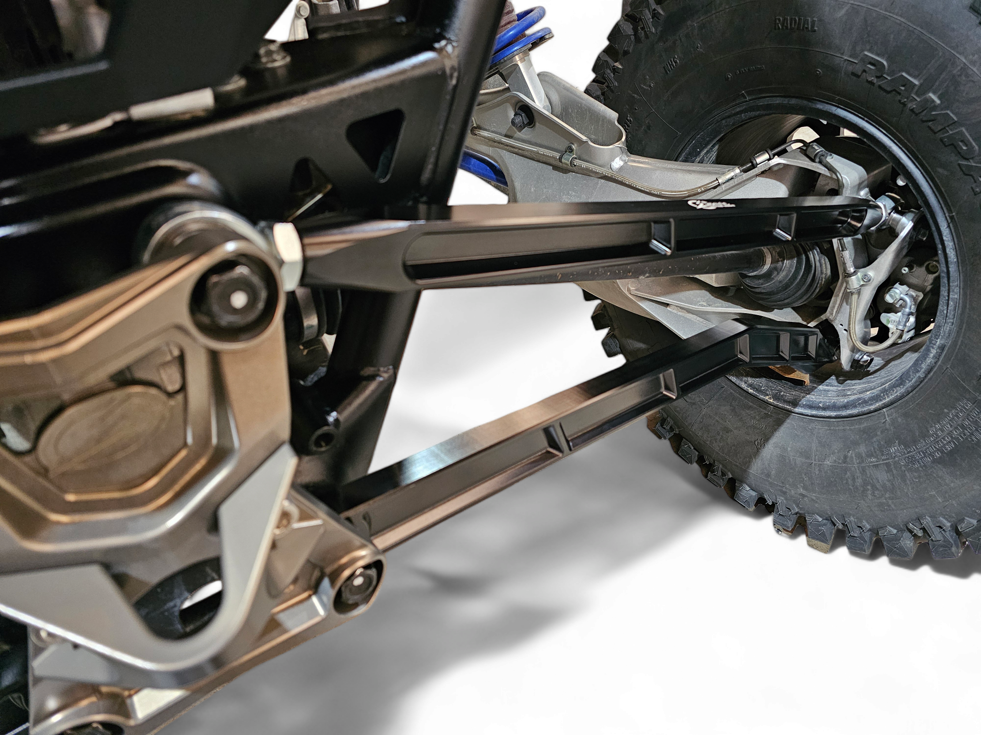 Polaris RZR Pro R, Pro S, Turbo R High Clearance Radius Rods in Black Finish image 12