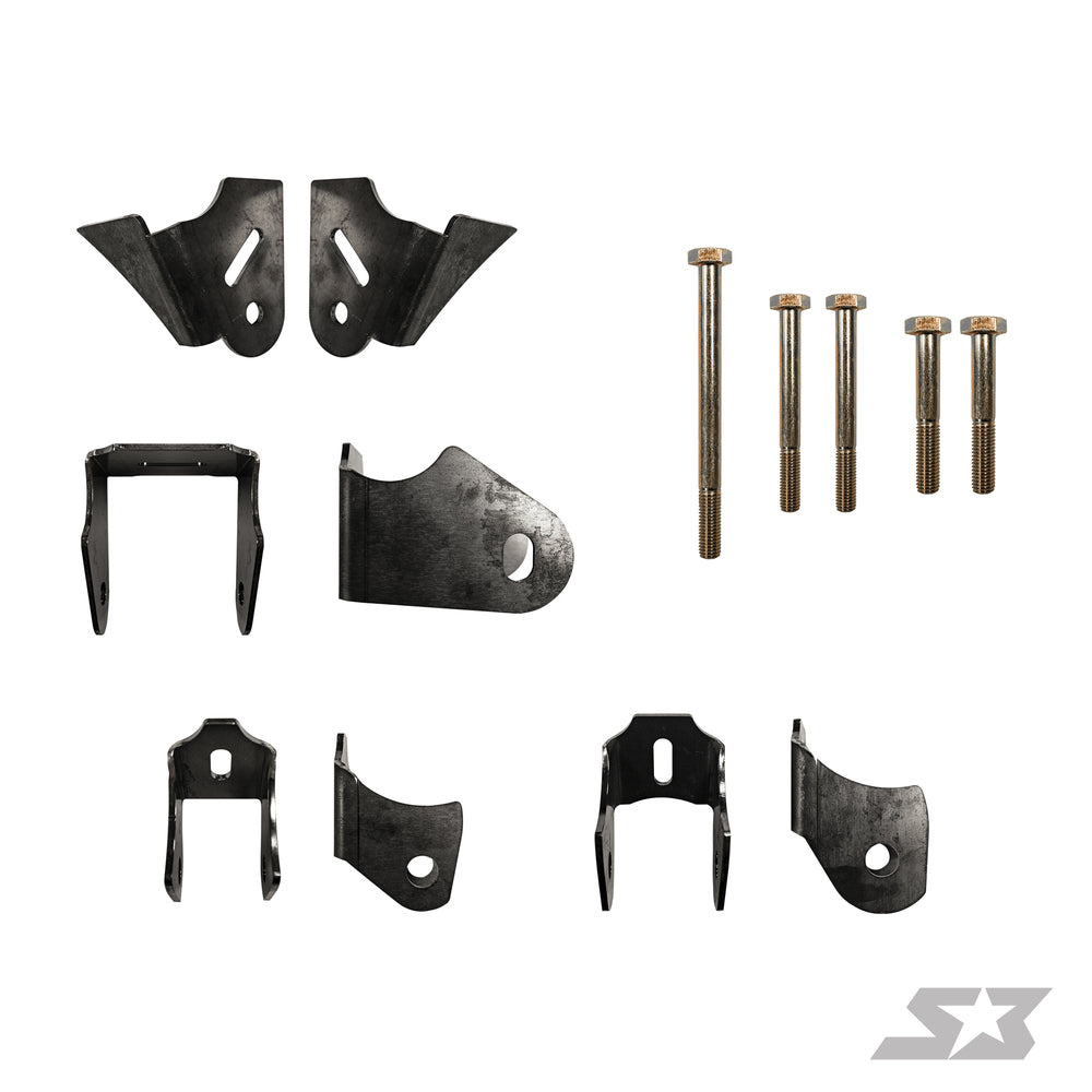 Canam X3 Powertrain / Rear Suspension Mount Weld-In Gusset Kit image 0