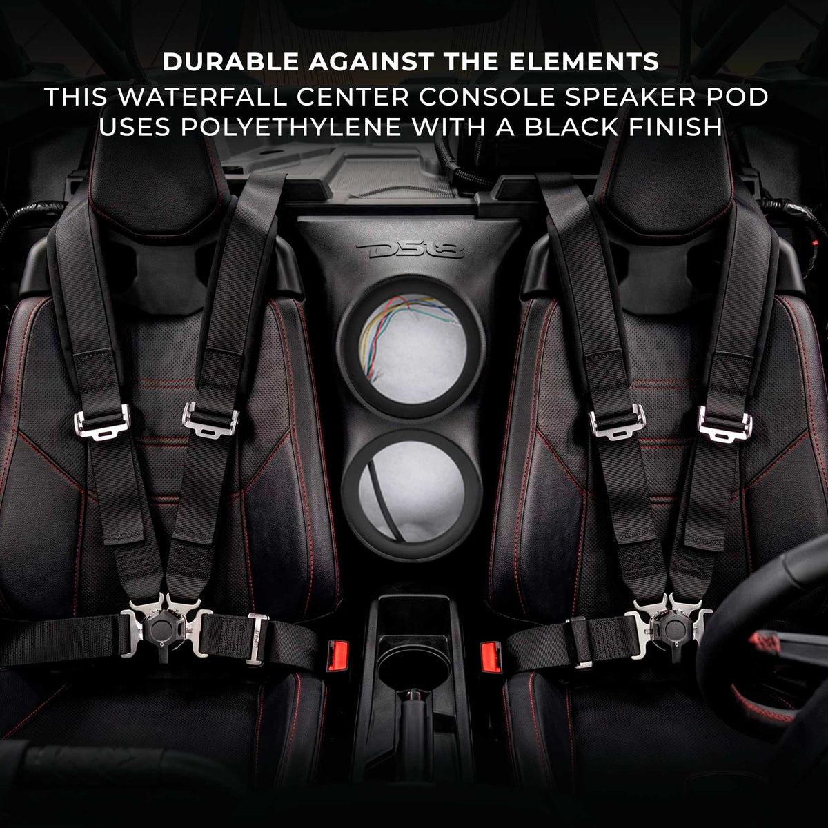 Can-Am Maverick X3 (2017-Up) Waterfall Center Console Speaker Pod – Fits Dual 6.5” Speakers