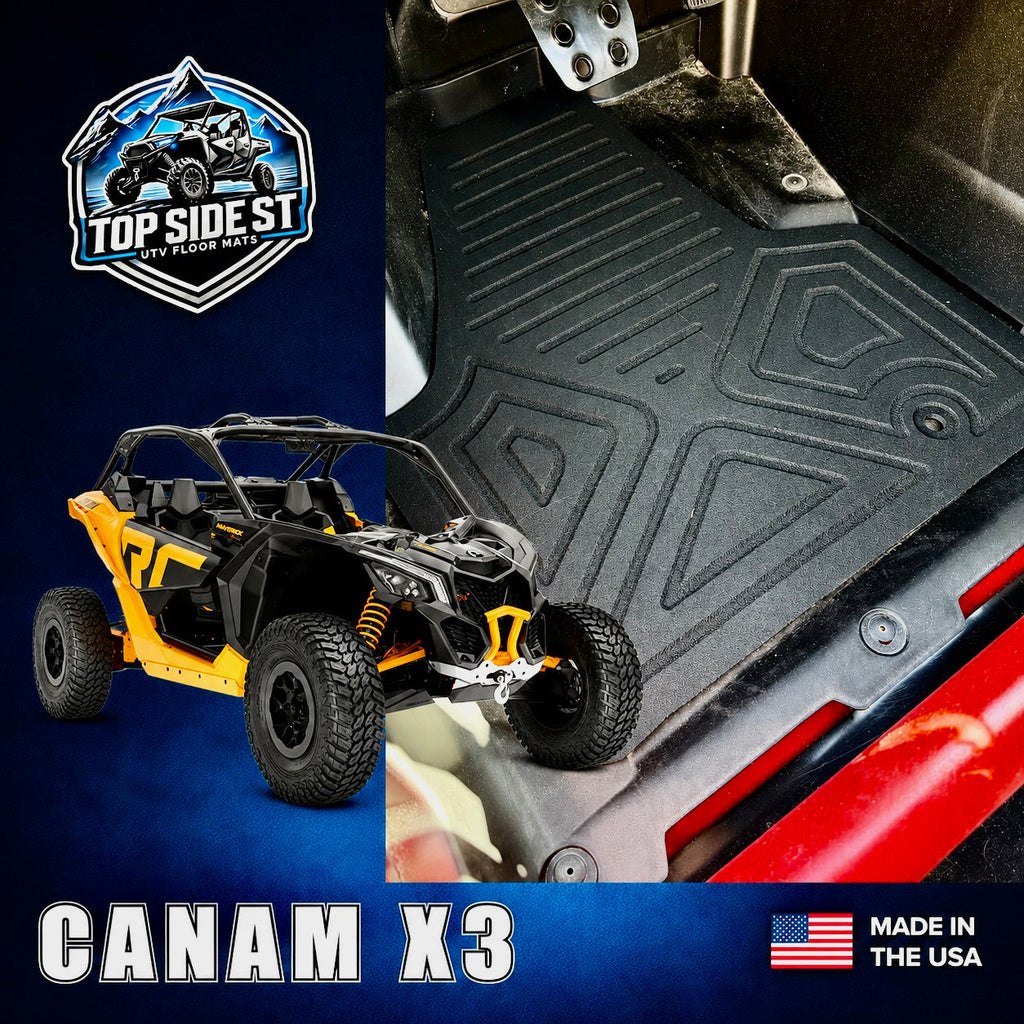 CAN-AM Maverick X3 HD 9mm Rubber Mats (2016 - current) by Top Side Surface Treatments