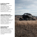 Polaris Pro R Rear Windshield (2025+)