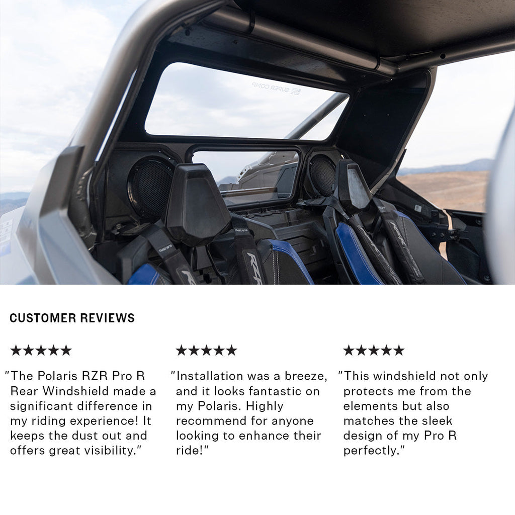 Polaris Pro R Rear Windshield (2025+)