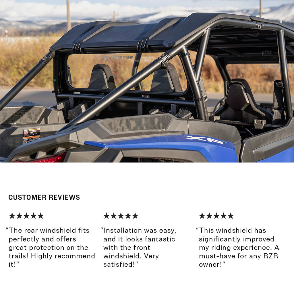 2024 Rzr Pro R Rear Windshield Polaris RZR XP 1000 Tinted Rear Windshield 2024+ – Kwik-Saw Racing