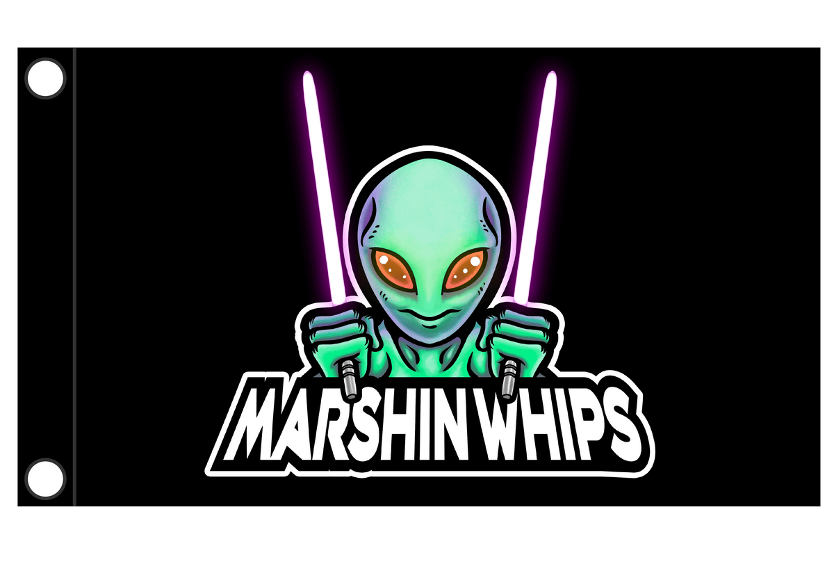 Marshin Whips Single Day Flag (Flag Only) | Non-Magnetic - view 2