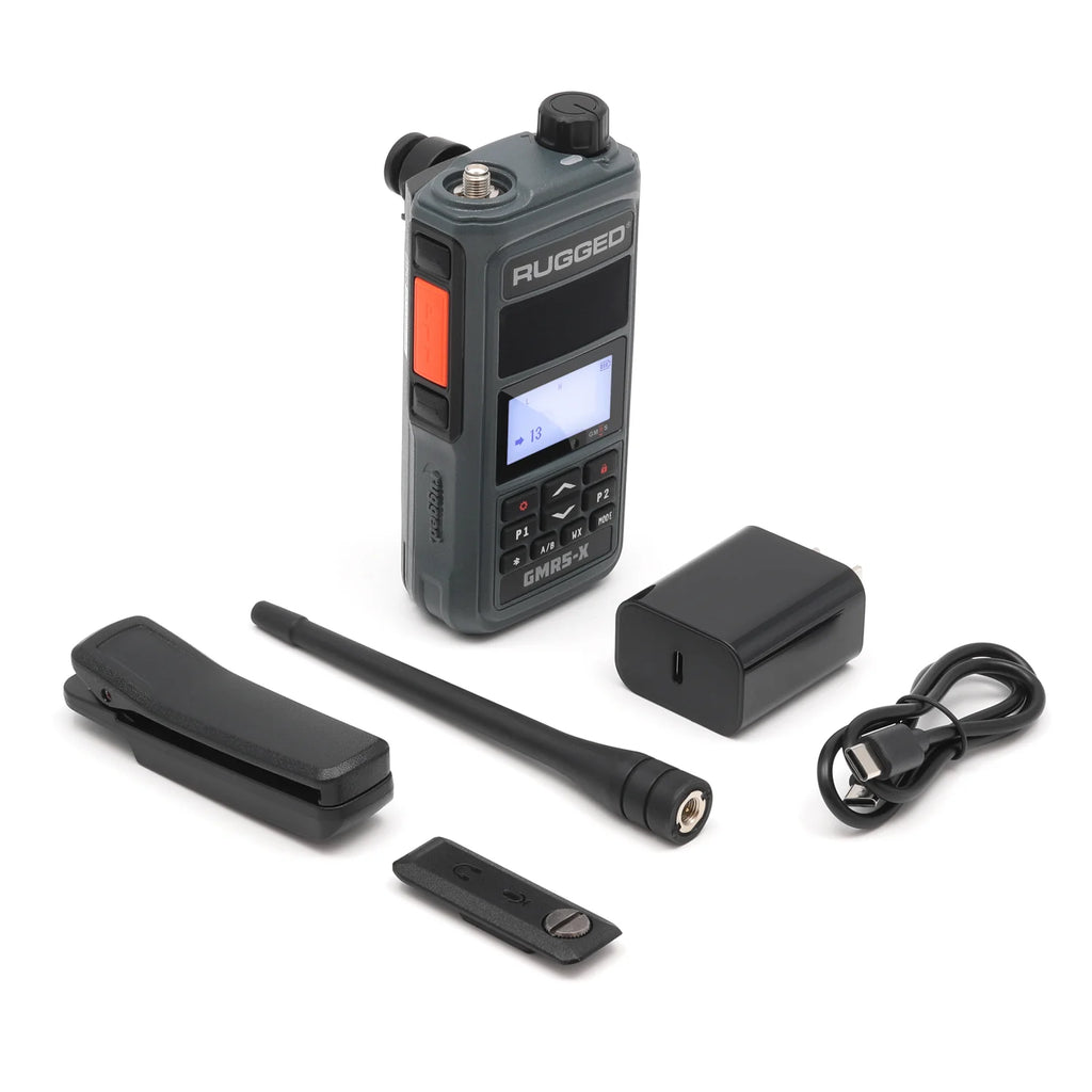GMR5-X - 5W GMRS Handheld Radio - Waterproof with XL Battery - 2 Pack