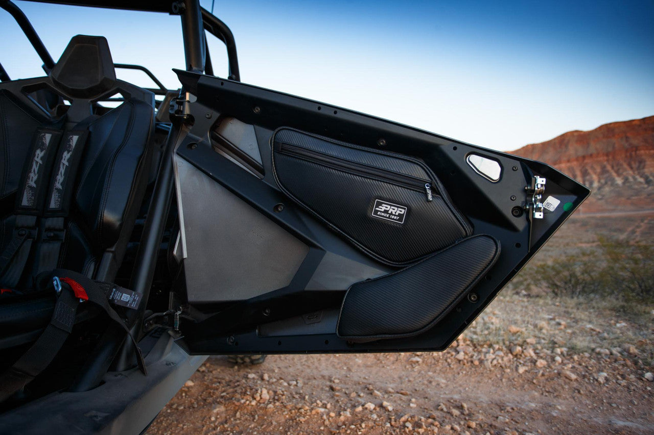 Front Door Bags For 2020 - 2024 with Knee Pad for Polaris RZR PRO XP, PRO R, Turbo R (Pair)