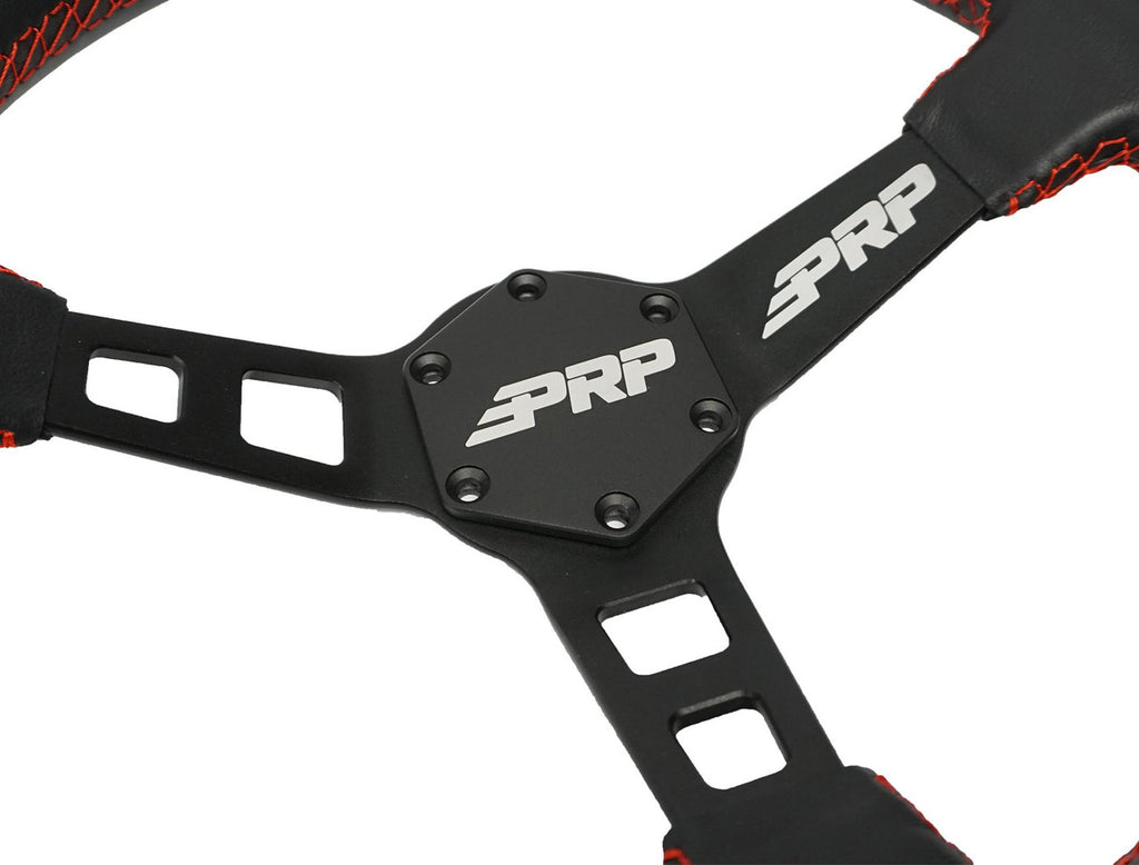 Deep Dish Leather Steering Wheel