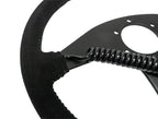 Heated Flat Suede Steering Wheel, Black