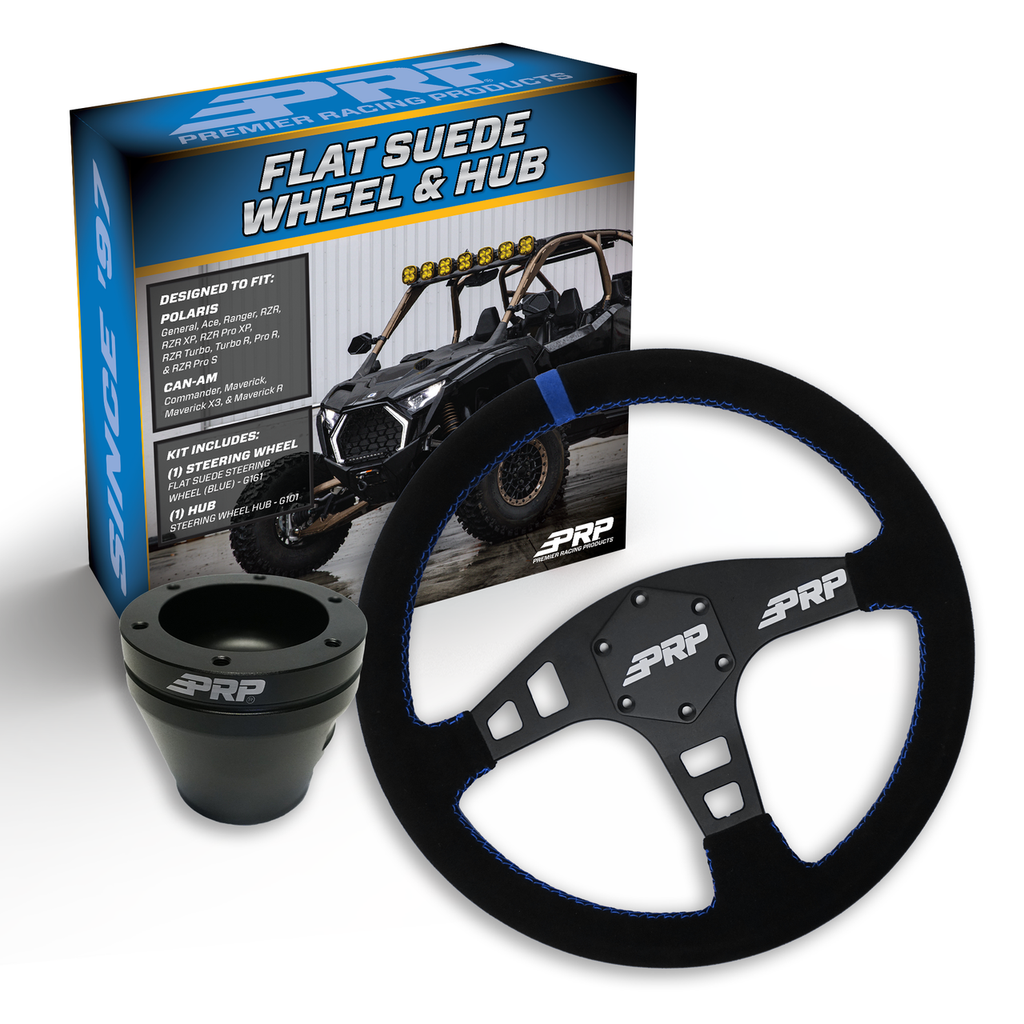 PRP Flat Suede Steering Wheel Kit with UTV Hub