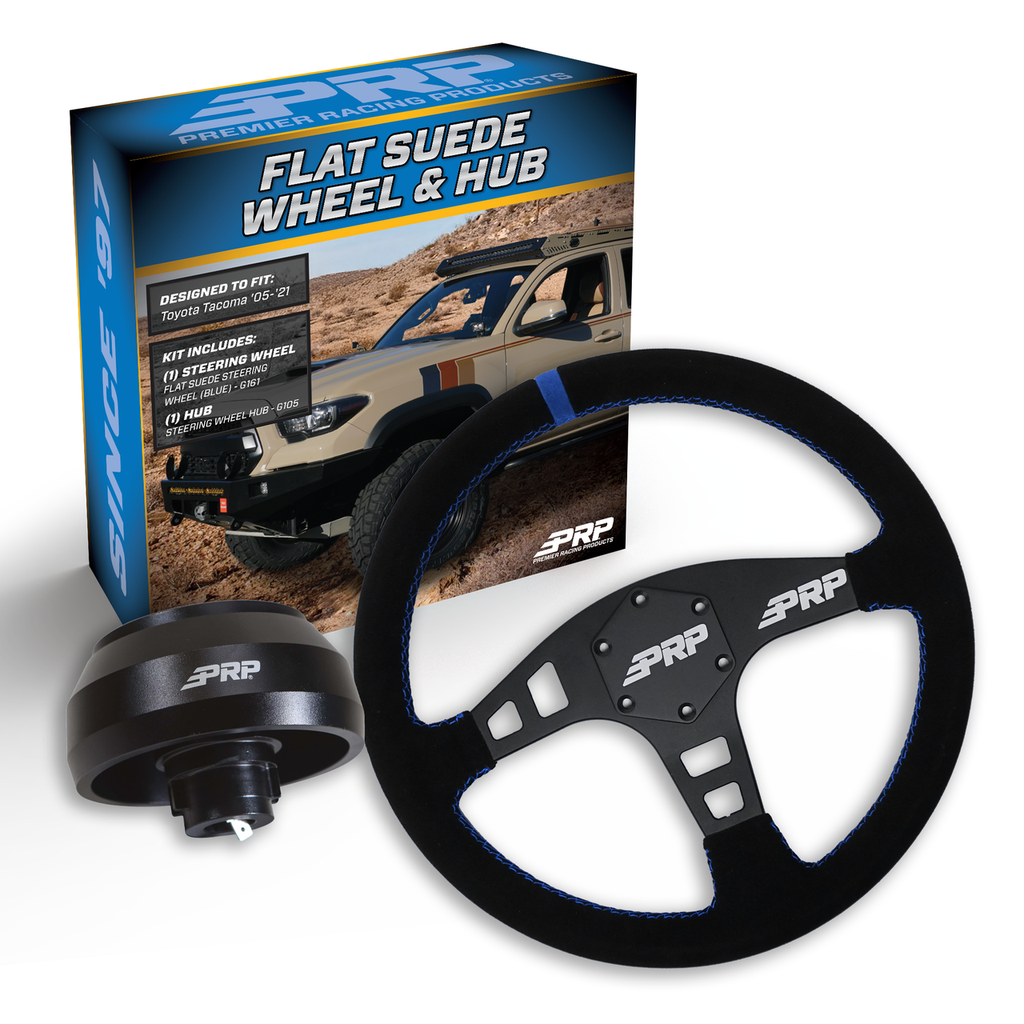 PRP Flat Suede Steering Wheel Kit with Tacoma Hub