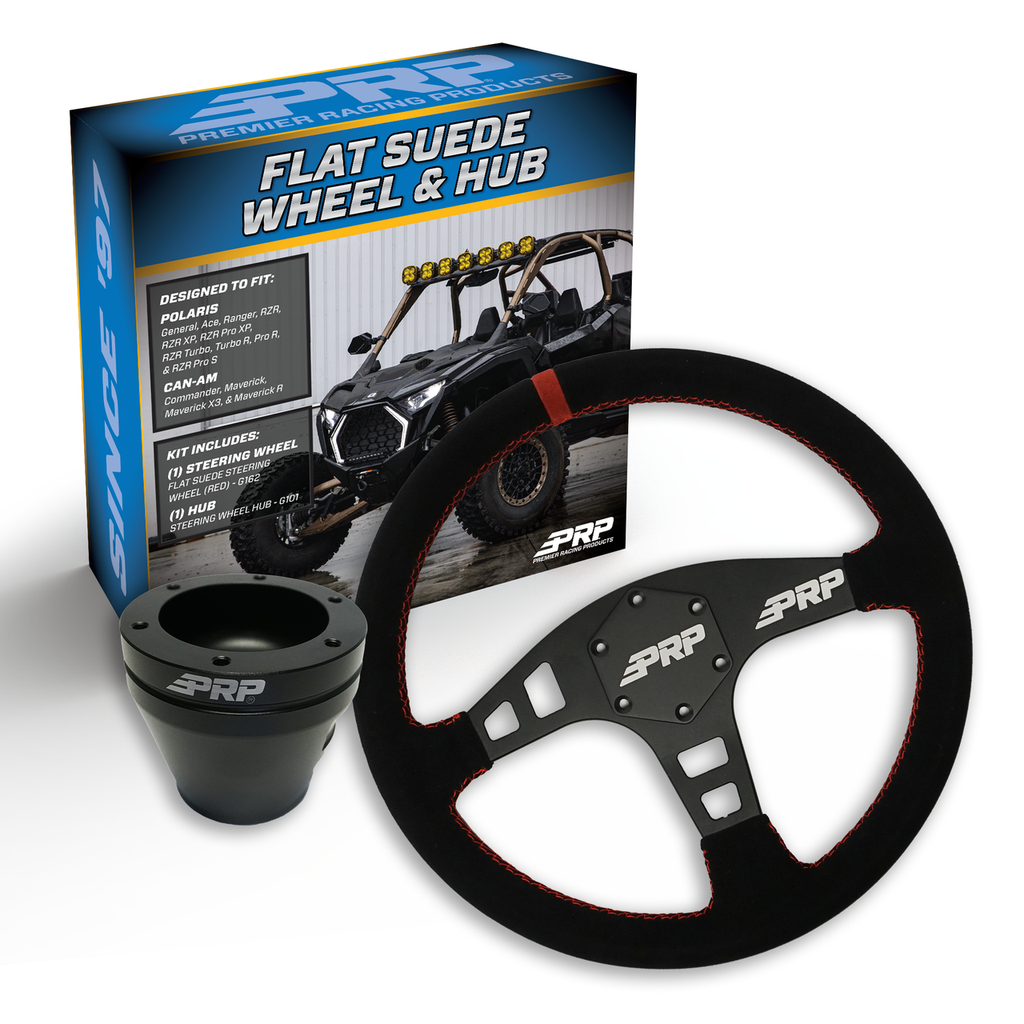 PRP Flat Suede Steering Wheel Kit with UTV Hub