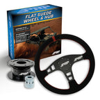 PRP Flat Suede Steering Wheel Kit with Quick Release Hub for Yamaha YXZ, Viking, Wolverine, Talon