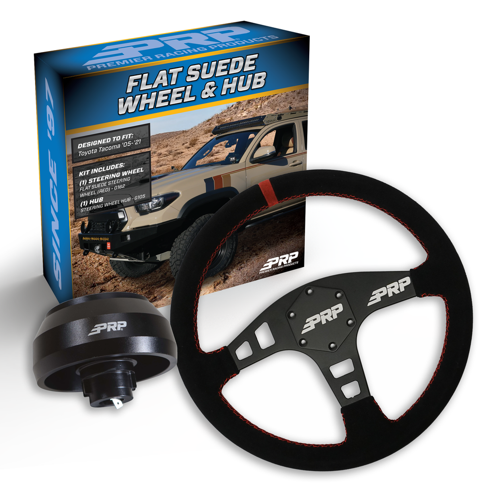 PRP Flat Suede Steering Wheel Kit with Tacoma Hub