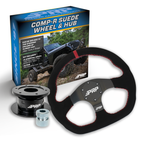 PRP Suede D-Shape Steering Wheel Kit with Quick Release Hub with Universal Weld on Adaptor