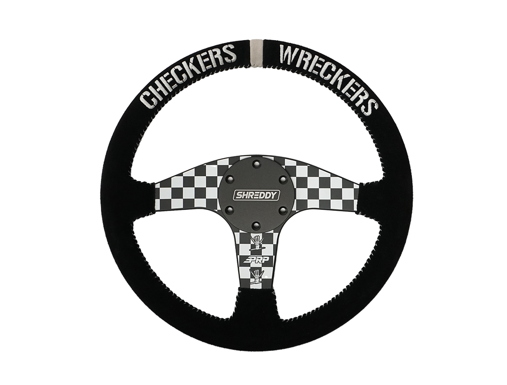 PRP X Shreddy Checkered Steering Wheel, Flat