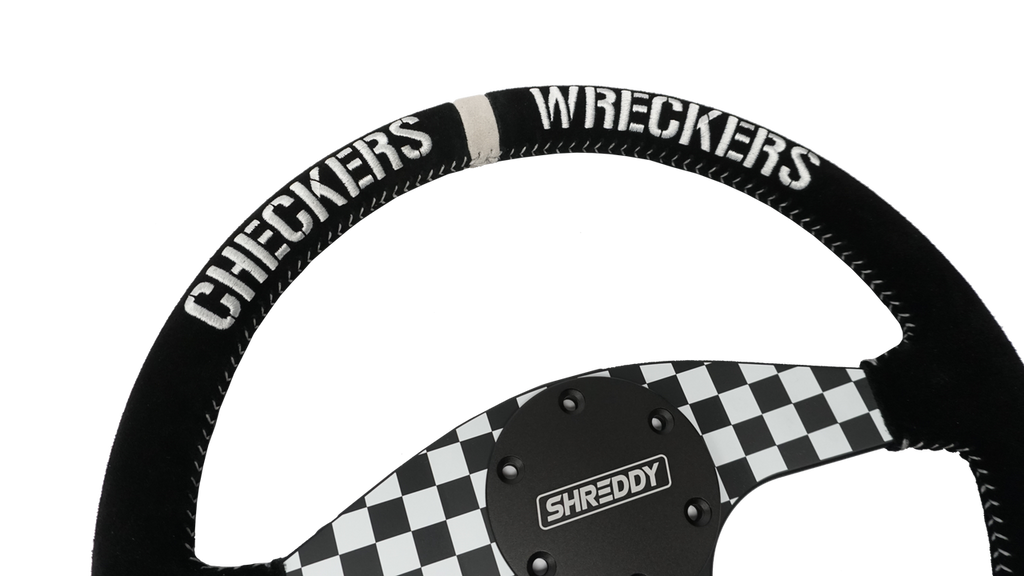 PRP X Shreddy Checkered Steering Wheel, Flat