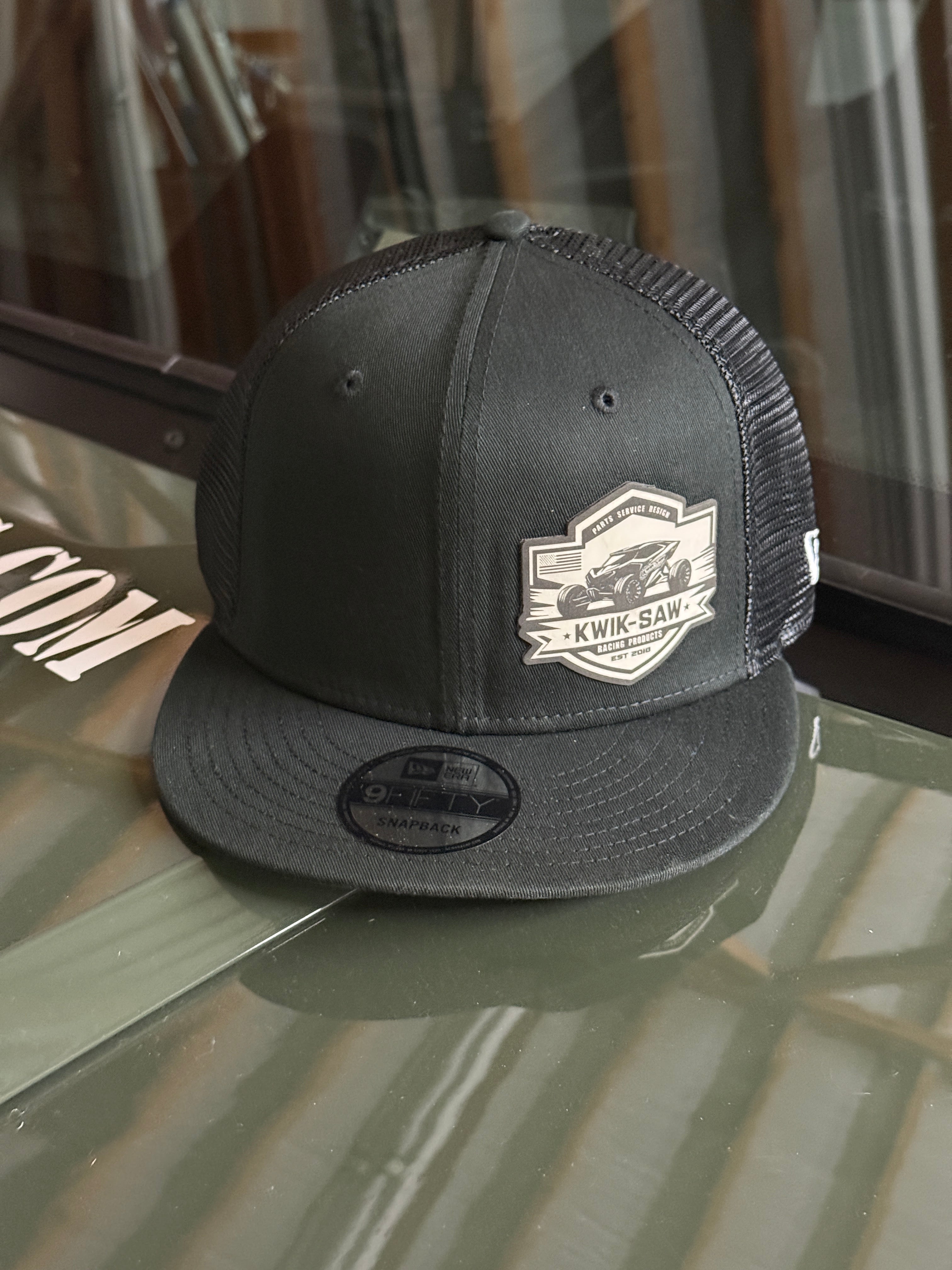 Snapback Hat Flatbill - Black Patch
