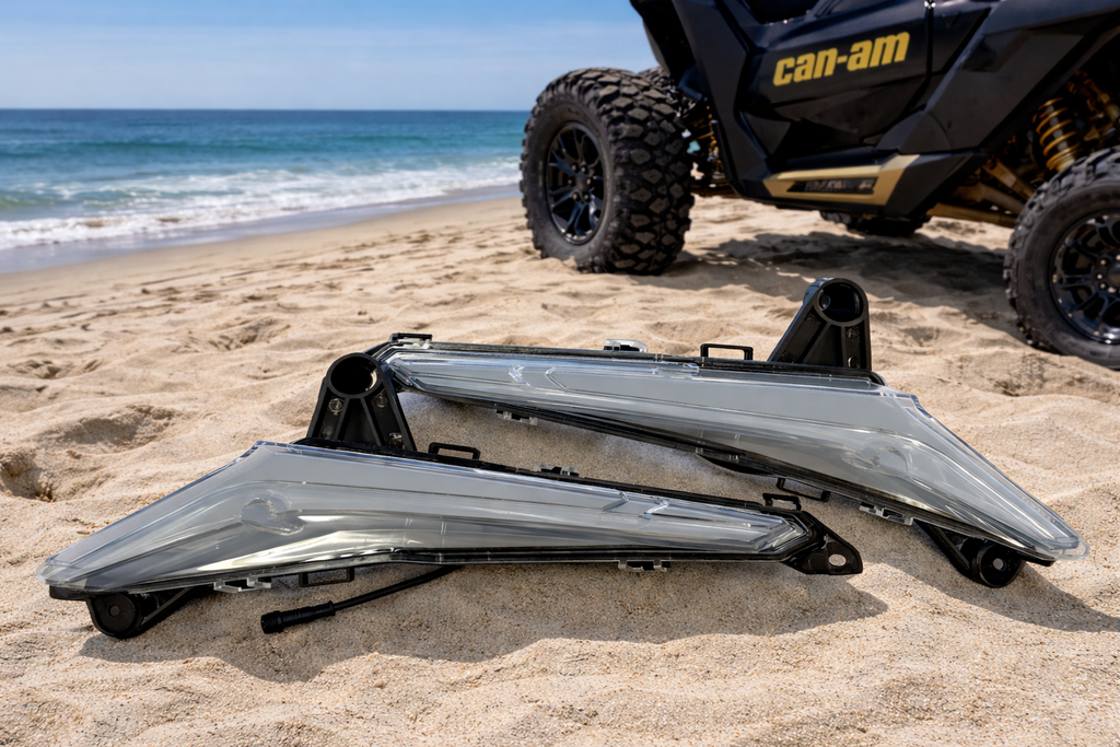 Marshin Whips Can-Am Maverick R RGBW LED Fang Lights | Bluetooth & Chasing Patterns - view 3