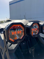 6 Light U-Con Interlocking Off Road LED Pod With Amber or White DRL Running Light