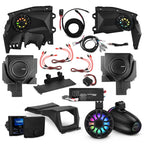 Can-Am Maverick X3 Stage 6 - Dash Speaker Panels, 8" Neodymium Tower Speakers, Dual 12” Subwoofer, Amplifier, Bluetooth Radio & LED Lights