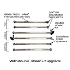 Can-Am Maverick R 6061 Radius Rods & Double Shear Kit
