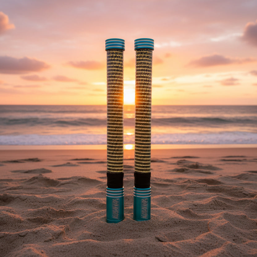 Big Moe Teal Edition LED Whips | Solid Color High-Output Safety Whips | Pair by Marshin Whips