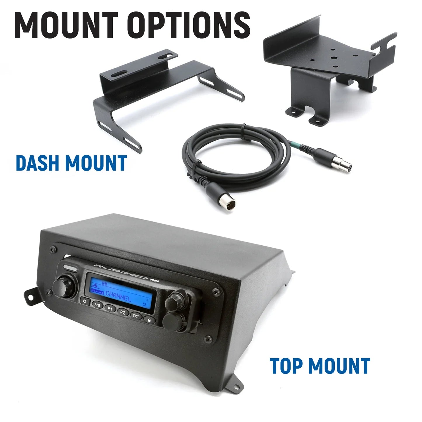 Can-Am Maverick R Complete Communication Kit with Rocker Switch Bluetooth Intercom and 2-Way Radio