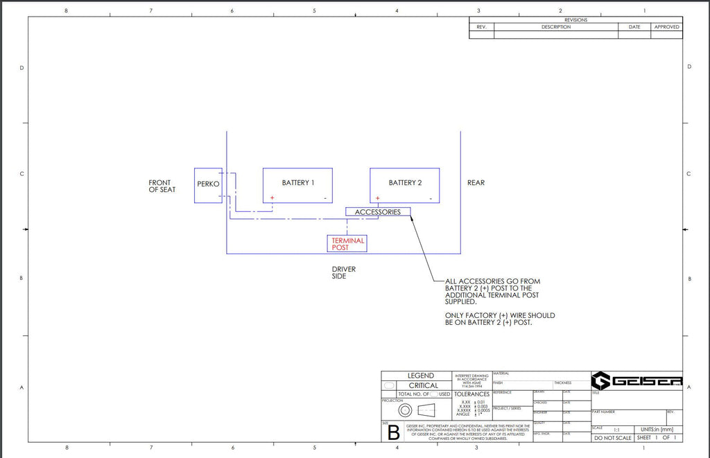 GEISER POLARIS TURBO R & PRO R BATTERY SWITCH KIT