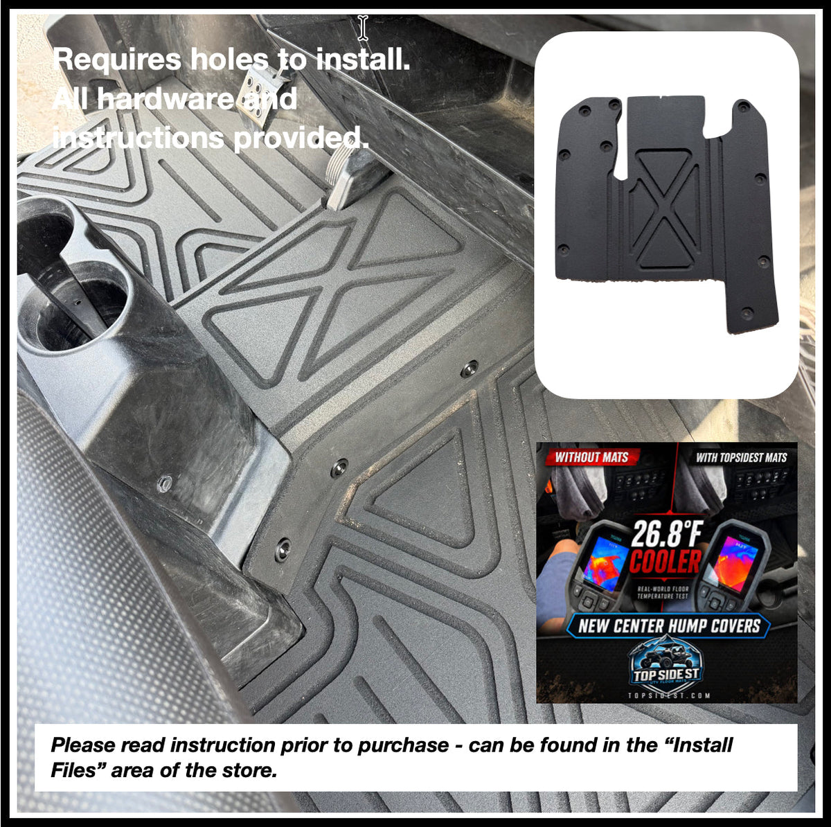 Polaris Ranger XP1000 HD 9mm Rubber Mats (2018 to current) - view 18