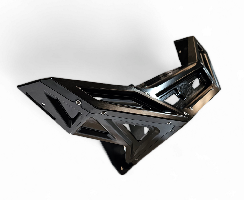 2022-2025 Polaris RZR Pro R, Pro S, Turbo R Machined Billet Front Winch Bumper (Black Anodize)