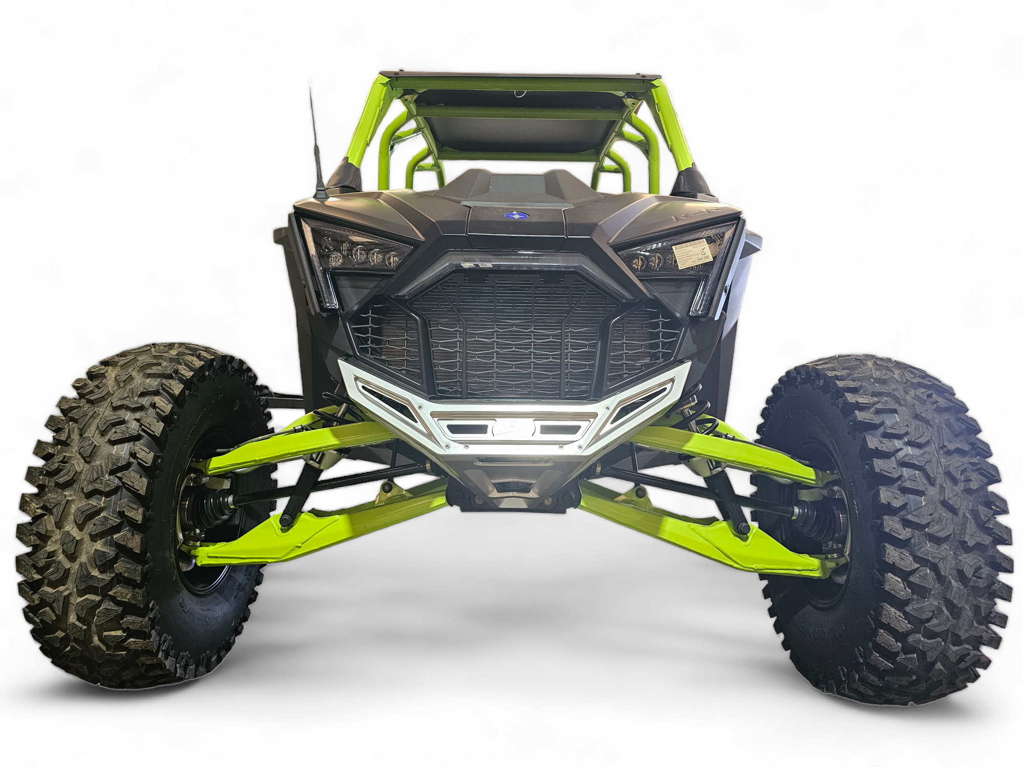 2022-2025 Polaris RZR Pro R, Pro S, Turbo R Machined Billet Front Winch Bumper (Clear Anodize)