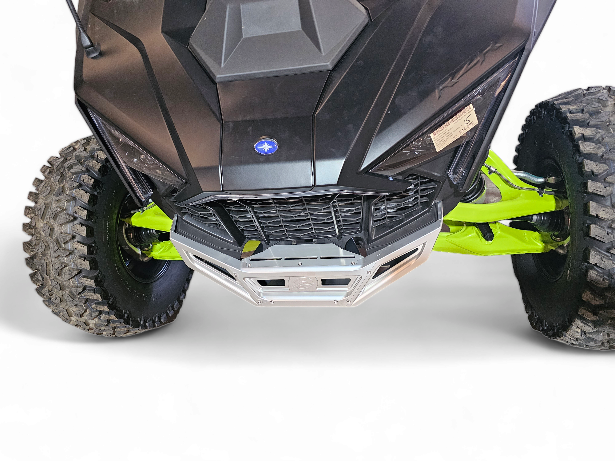 2022-2025 Polaris RZR Pro R, Pro S, Turbo R Machined Billet Front Winch Bumper (Clear Anodize)
