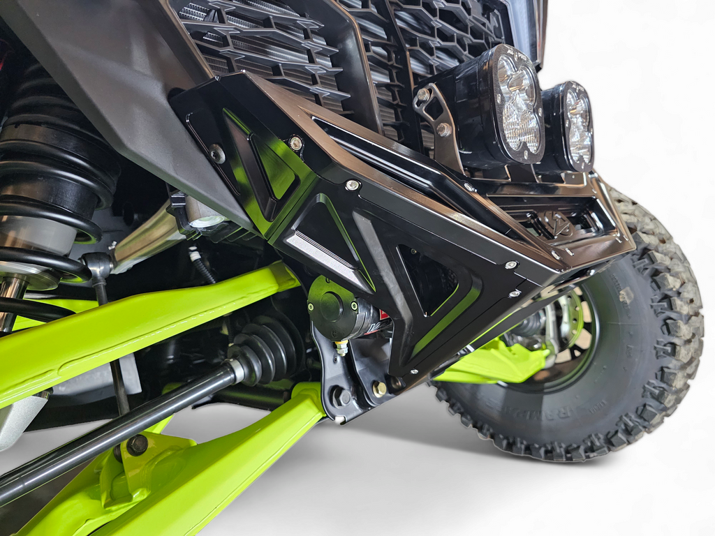 2022-2025 Polaris RZR Pro R, Pro S, Turbo R Machined Billet Front Winch Bumper (Black Anodize)