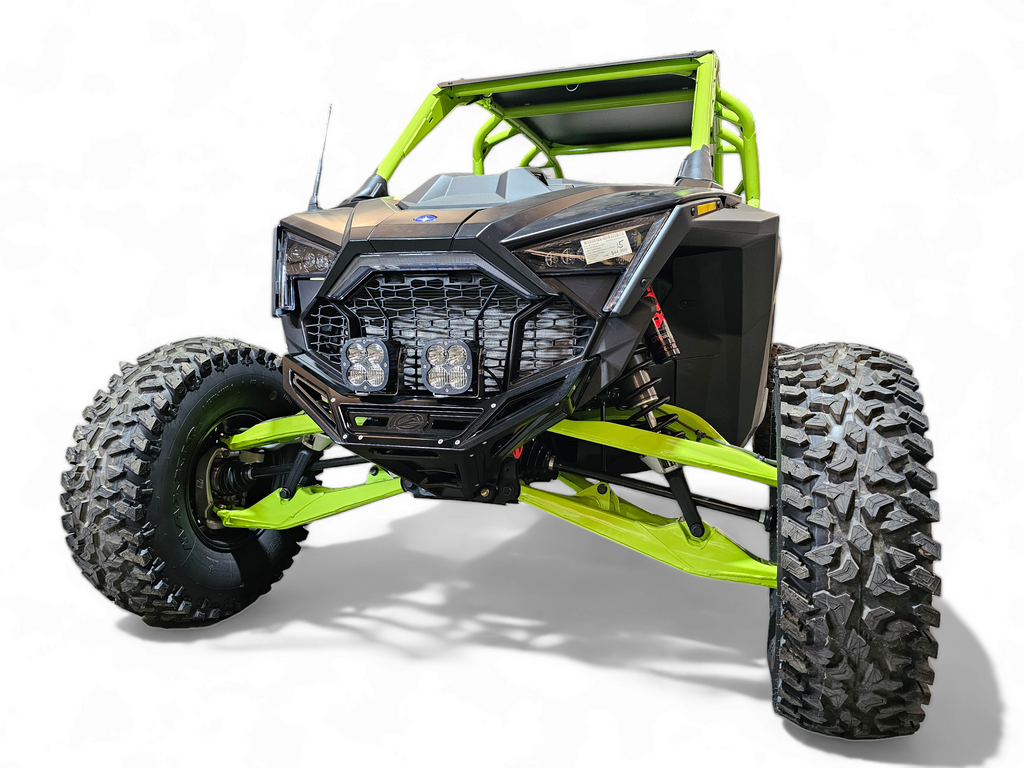2022-2025 Polaris RZR Pro R, Pro S, Turbo R Machined Billet Front Winch Bumper (Black Anodize)