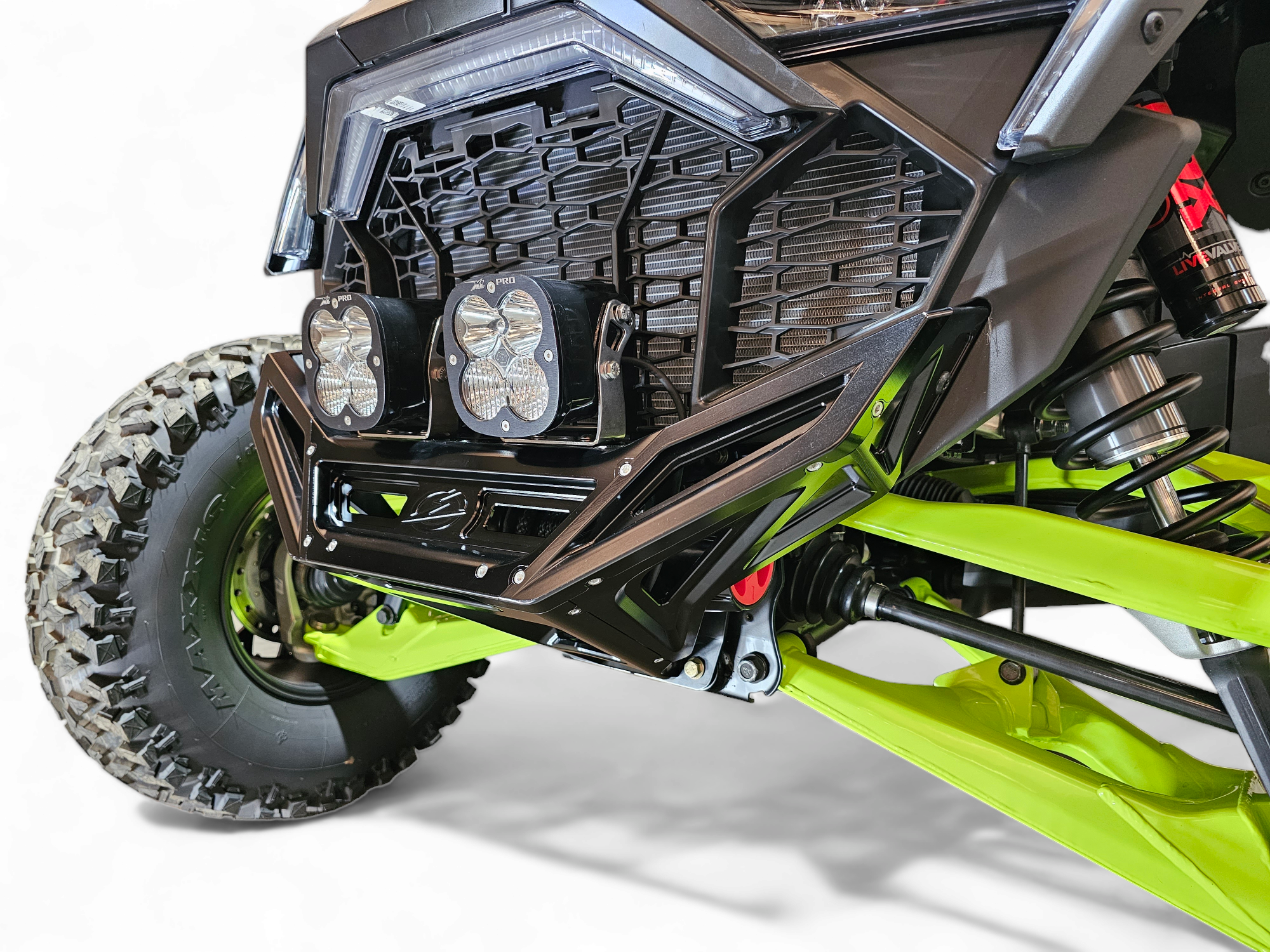 2022-2025 Polaris RZR Pro R, Pro S, Turbo R Machined Billet Front Winch Bumper (Black Anodize)