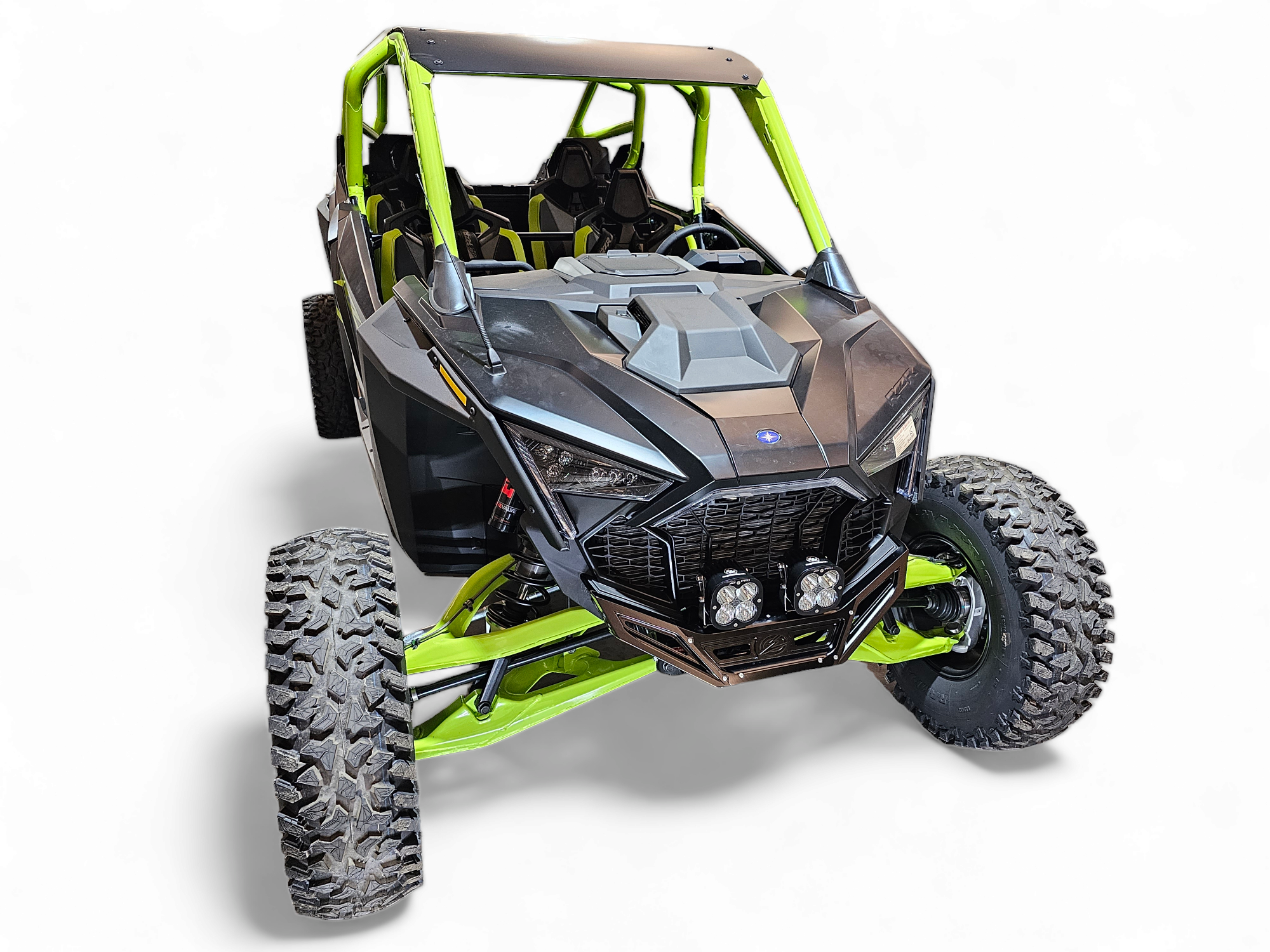 2022-2025 Polaris RZR Pro R, Pro S, Turbo R Machined Billet Front Winch Bumper (Black Anodize)