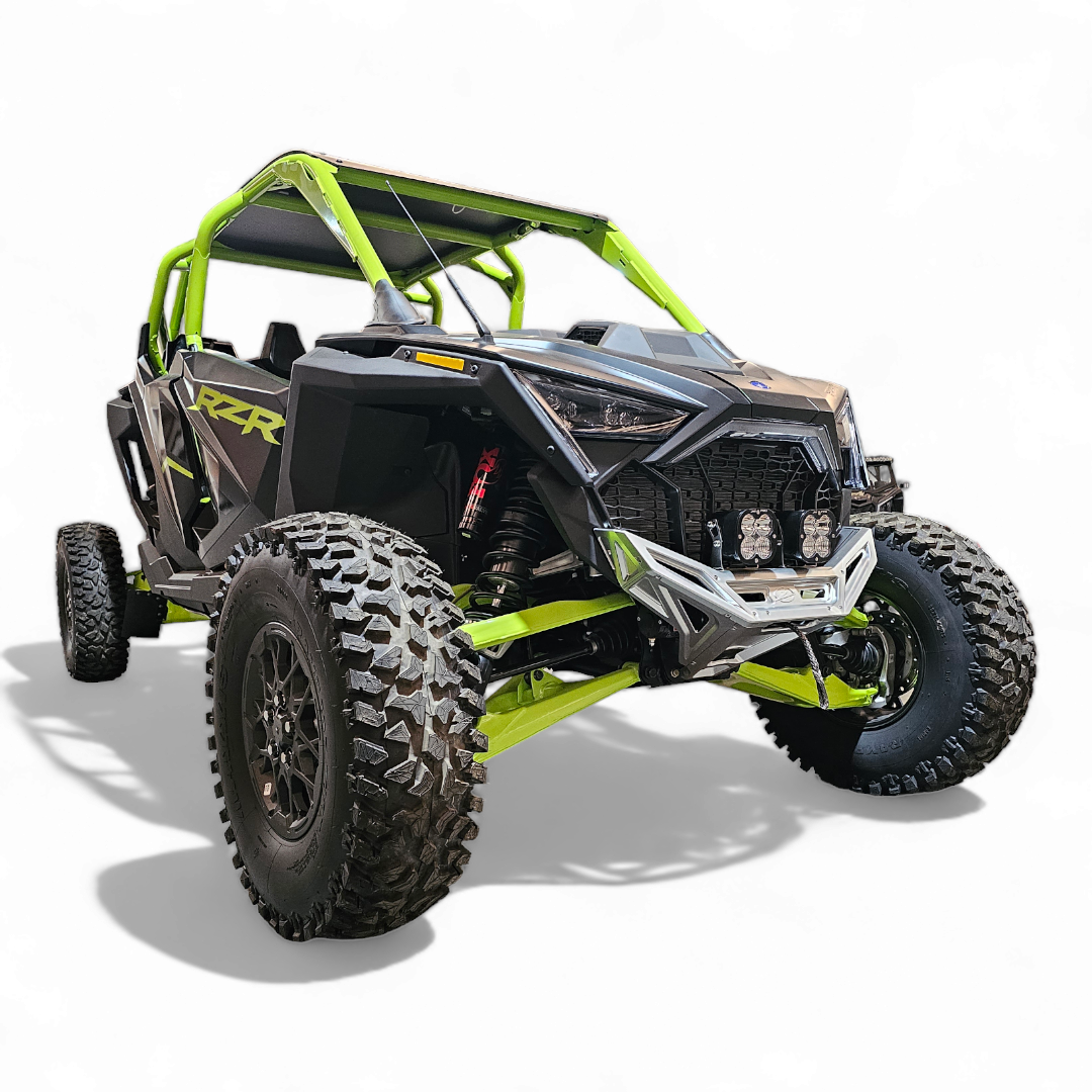 2022-2025 Polaris RZR Pro R, Pro S, Turbo R Machined Billet Front Winch Bumper (Clear Anodize)