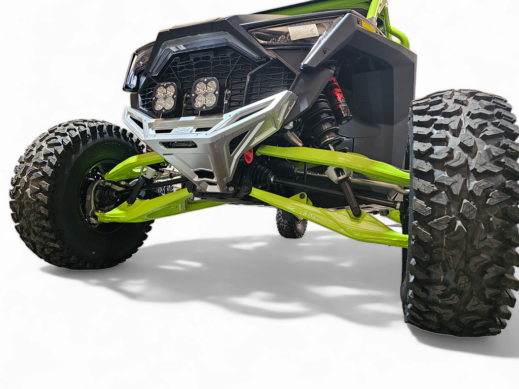 2022-2025 Polaris RZR Pro R, Pro S, Turbo R Machined Billet Front Winch Bumper (Clear Anodize)
