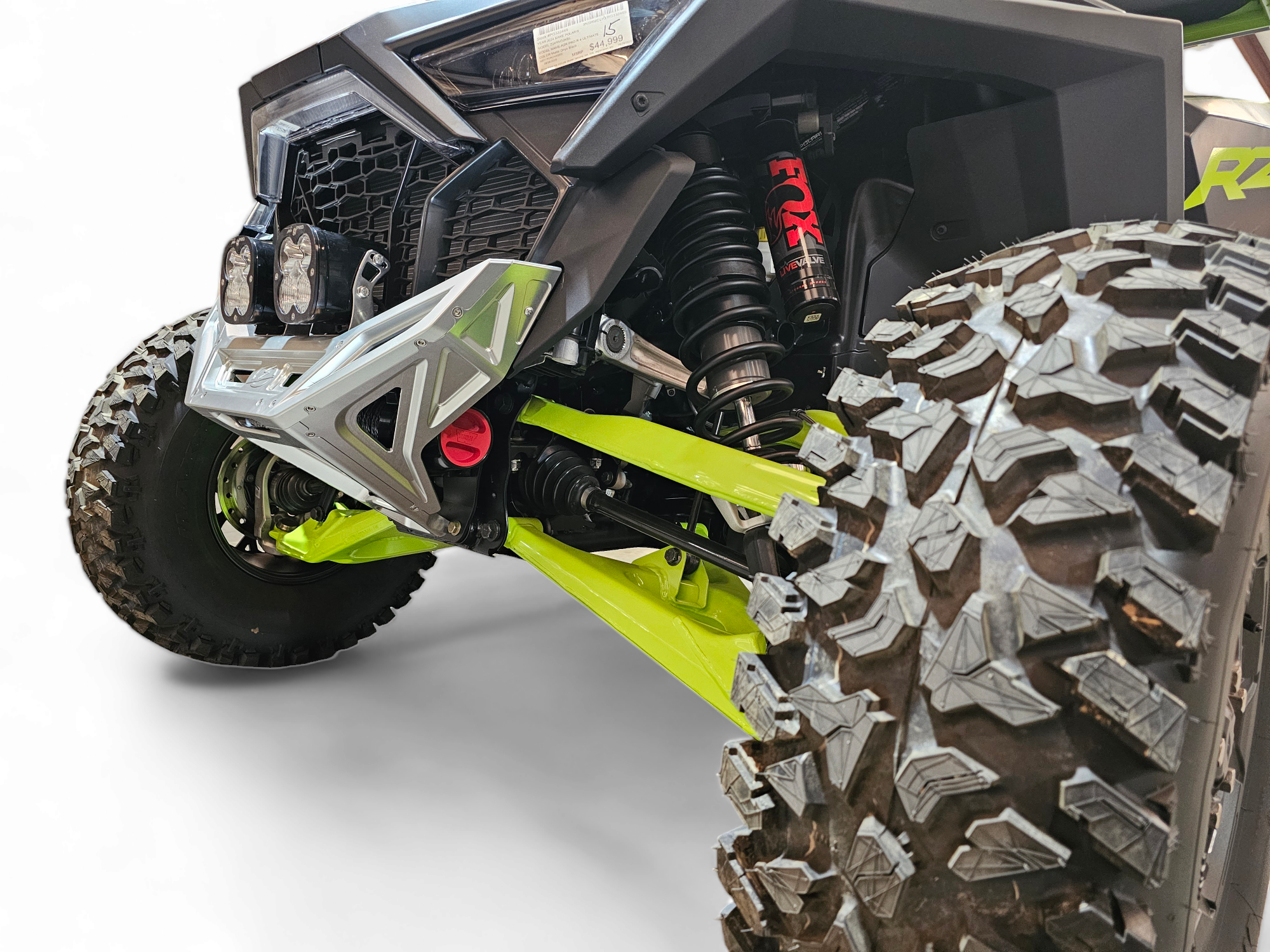 2022-2025 Polaris RZR Pro R, Pro S, Turbo R Machined Billet Front Winch Bumper (Clear Anodize)