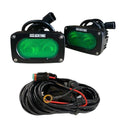 GP10 Offroad LED Pod Bundle Green With Free Wiring Harness by GGLighting