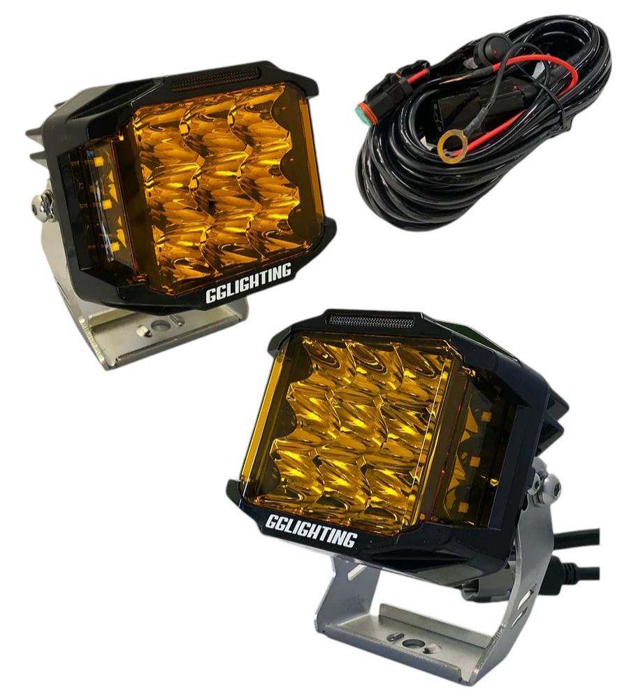 CB60 Amber Pod Bundle With Wiring Harness