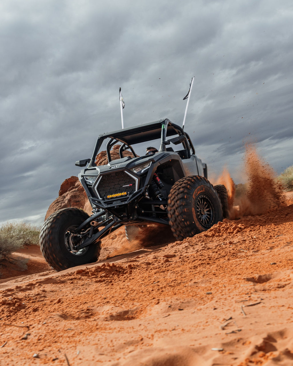 2022-2025 Polaris RZR Pro R, Pro S, Turbo R Machined Billet Front Winch Bumper (Black Anodize)