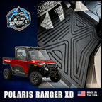 Polaris Ranger 1500XD HD 9mm Rubber Mats (2024 - Current) by Top Side Surface Treatments