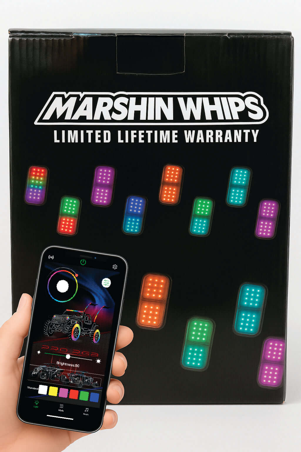 Marshin Whips Roswell X-2 Billet Rock Lights | 16 Pod Kit - view 3