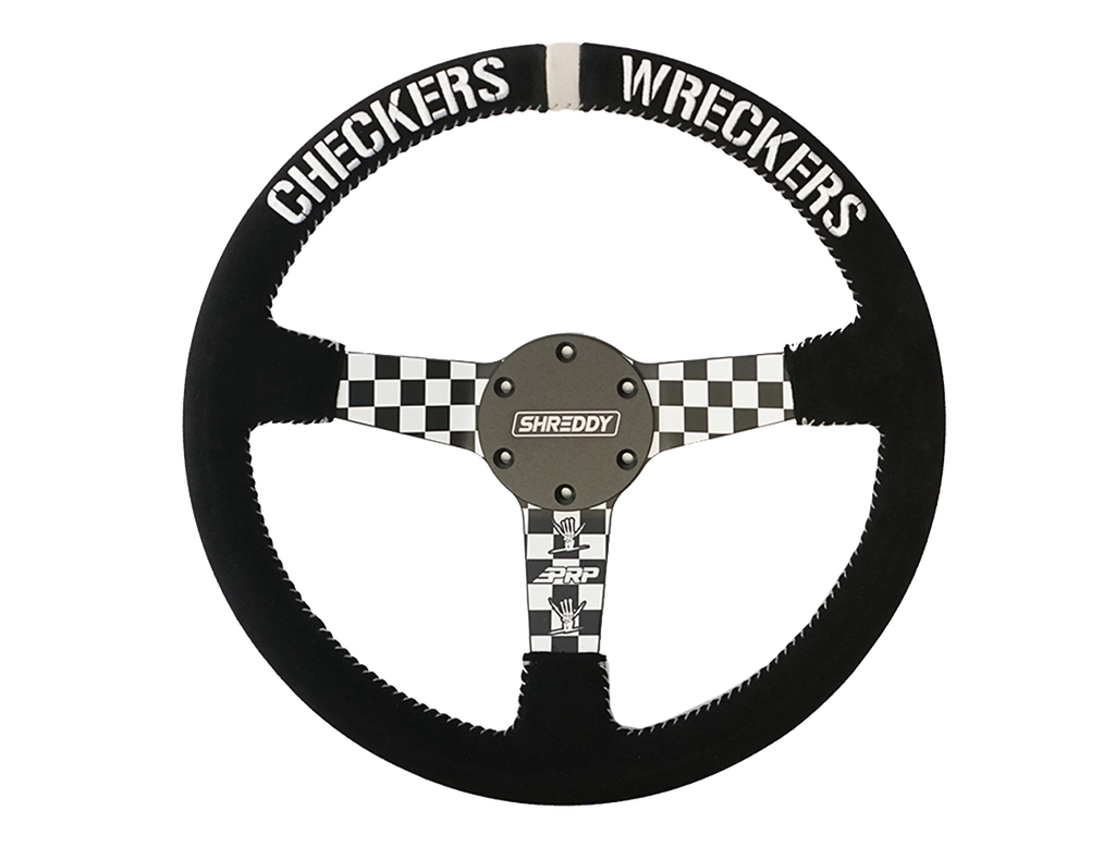 PRP X Shreddy Checkered Steering Wheel, Deep Dish